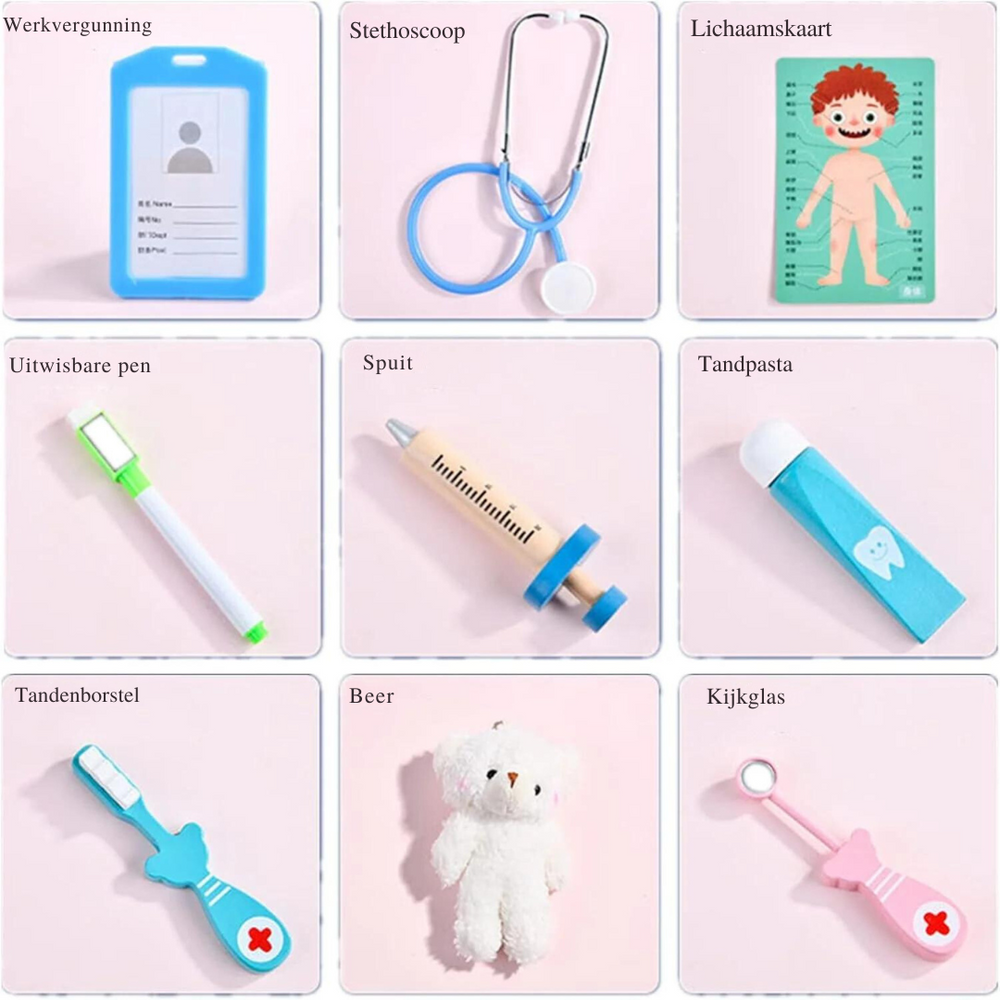 Dr. Dentist Lekset – Pedagogiskt Rollspel för Barn med Tandläkarverktyg