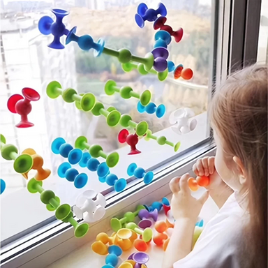 CleverPlay Sugpropp-leksak – Pedagogiskt Bygg- & Konstruktionsleksak för Barn