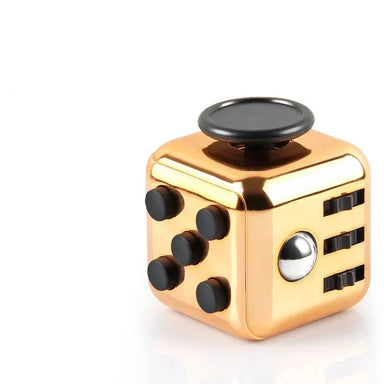 Fidget cube med 6 taktila sidor – tysta klickknappar, stålkula, fickformat | fidgetkub