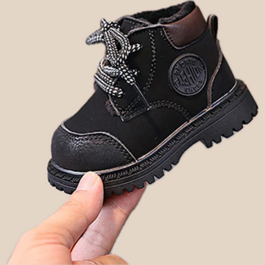 Skor med Ull – Lisi Unisex, Svart/Brun, Läder, Storlek 16–20