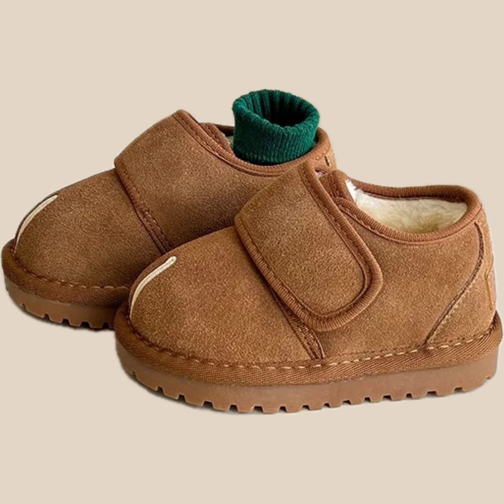 Skor med Kardborreband – Djamena Unisex, Brun/Beige/Svart, Mocka, Storlek 21–30