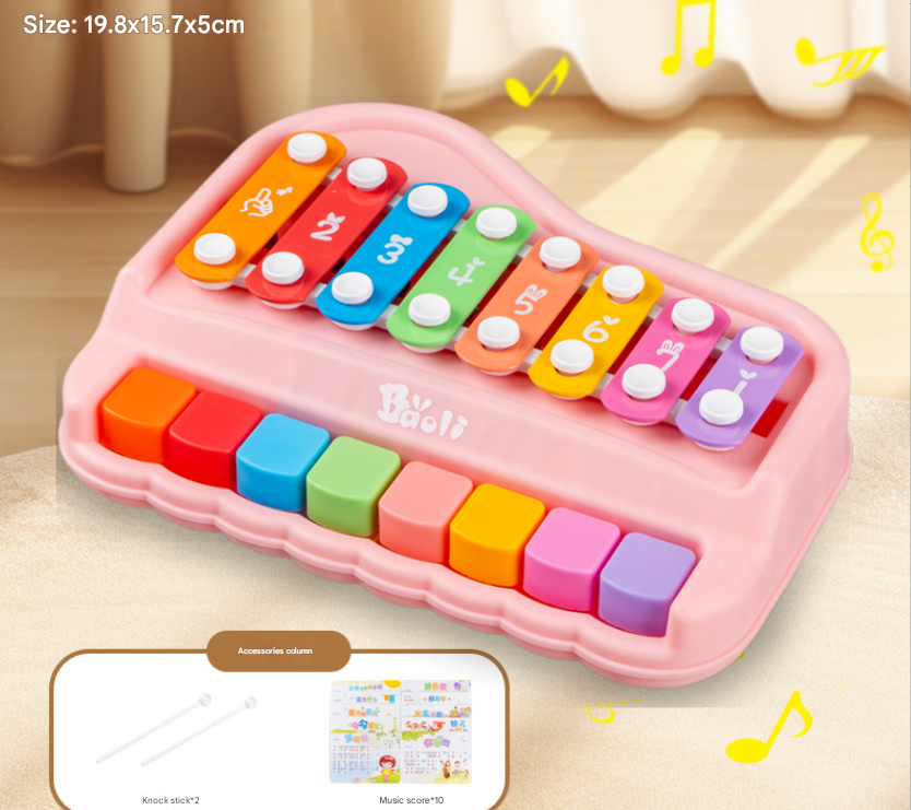Pedagogiska Musikleksaker för Bebisar, Småbarn och Barn – Xylofon- och Pianoset för Kreativ Utveckling