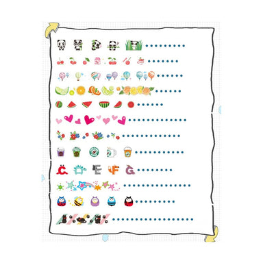 Dekorativ Penna med Cartoon-tejp – Perfekt för Bullet Journals, Planerare & Pyssel