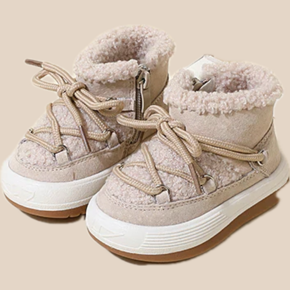 Vinterstövlar – Bama Flickor, Svart/Beige/Rosa, Mocka, Storlek 15–30