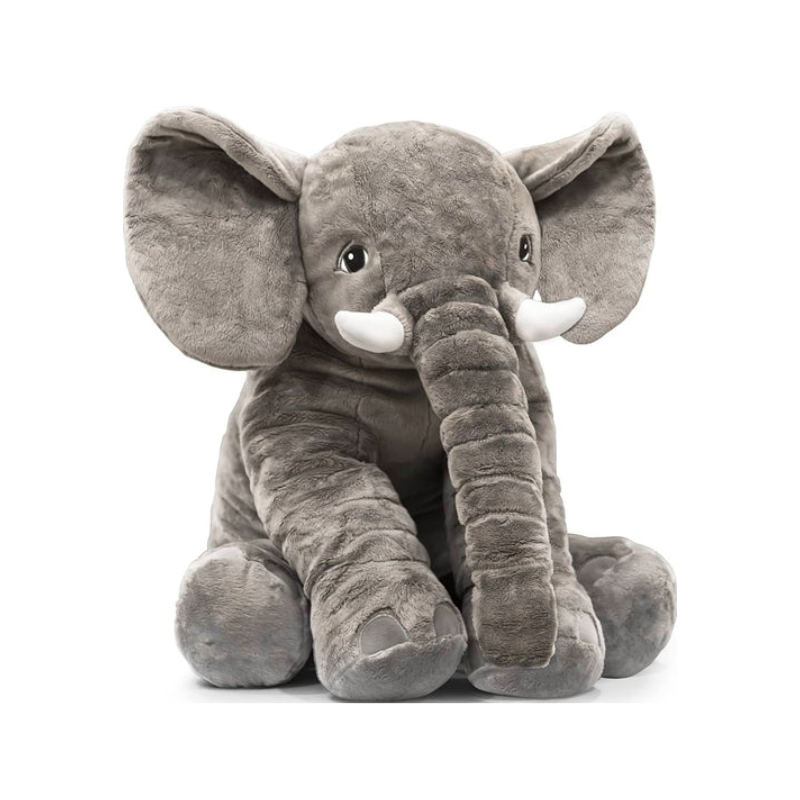 Elefant gosekudde i plysch – extra mjuk, luftigt tyg, från 0 månader | gosedjur för bebis