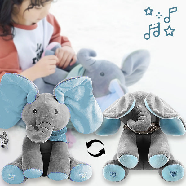 Interaktiv Nalleelefant för Babys – Gömma & Prata | FlappyPals från 6 Månader