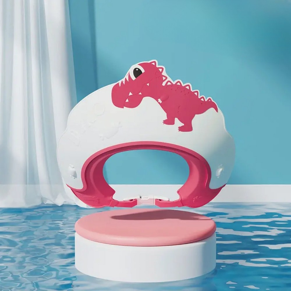 DinoSplash Baby Badmössa – Skydd mot Schampo och Vatten för Babys och Småbarn