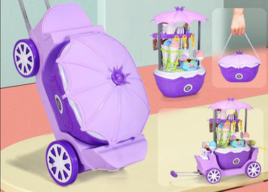 Glassvagn Lekvagn för Barn – 69 Tillbehör för Kreativ Rollek & Fantasi