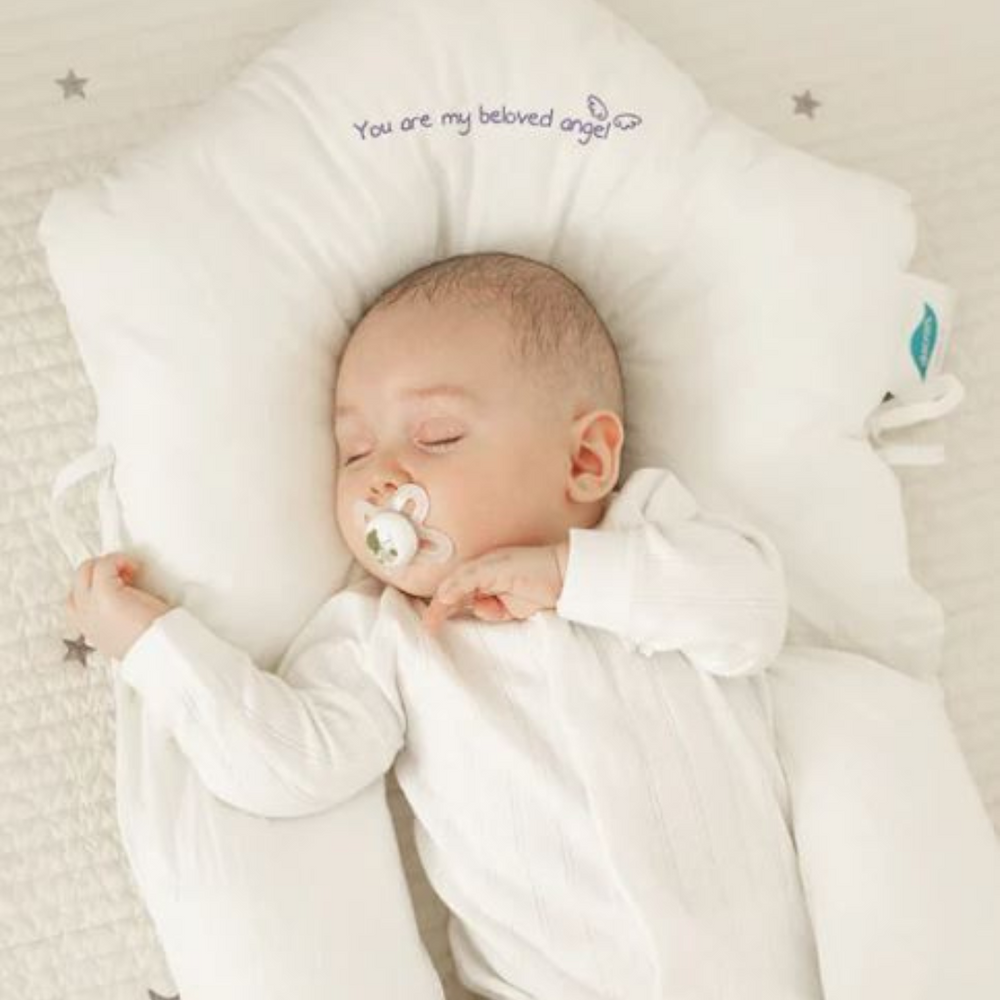 Ergonomisk babykudde, mjuk och andningsbar vilokudde för bebis