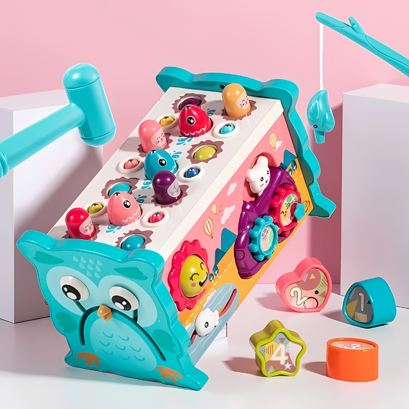 TinkerWood Hammarbord i Trä – Pedagogisk Leksak för Småbarn (2–5 år)