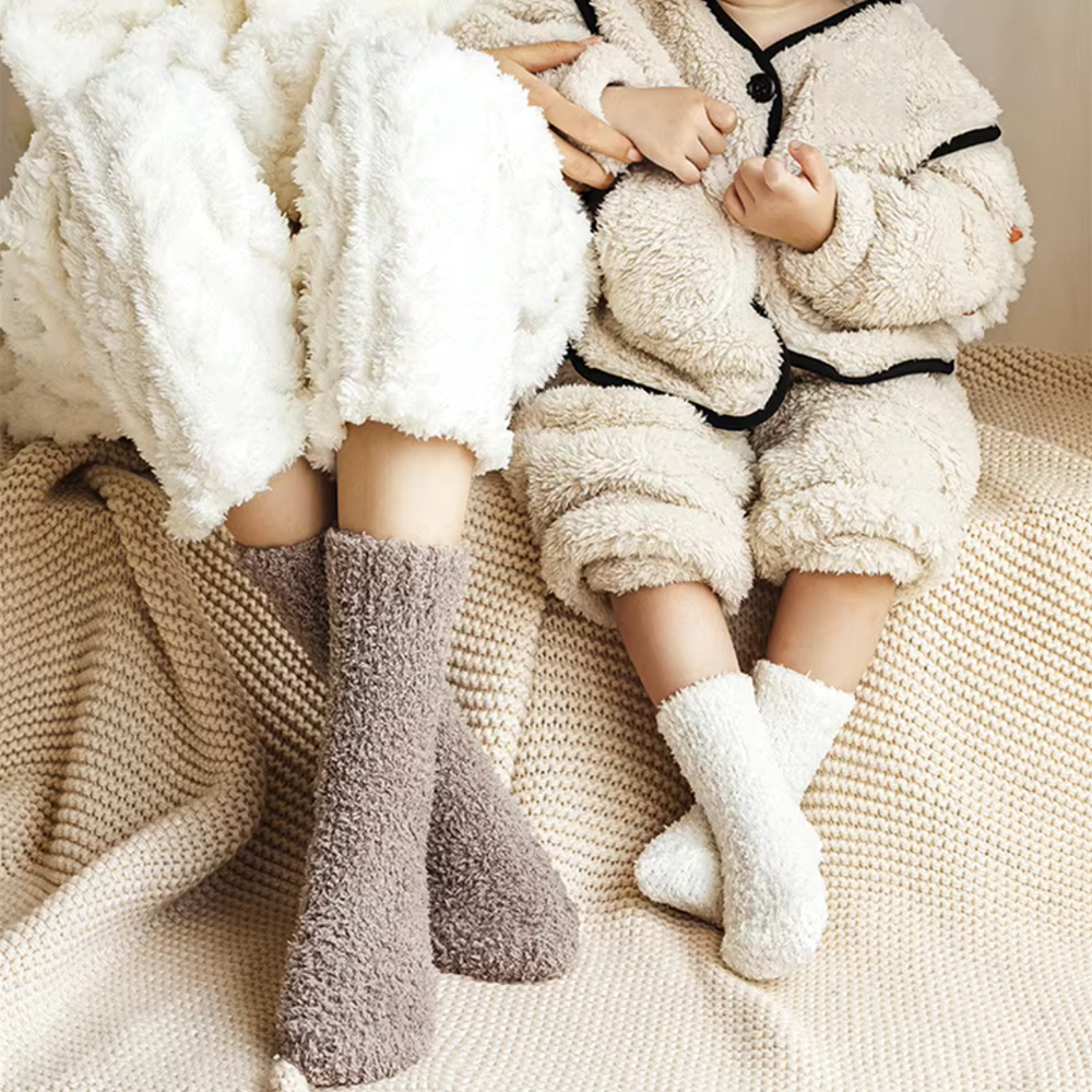 Varma Babysockor Fleece | CozySteps Sockor för Bebisar | Mjuka Vintersockor Barn