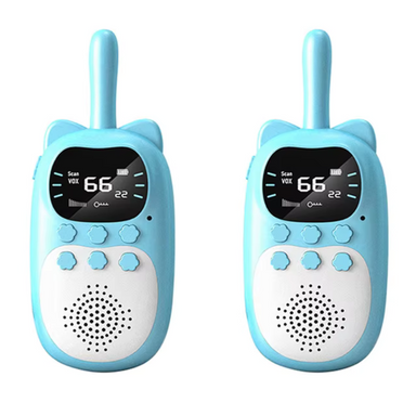 Walkie-talkies för barn – Uppladdningsbart set med räckvidd upp till 3 km