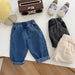 Jeans med Avslappnad Passform – Unisex, Blå/Svart/Aprikos, Bomull, Denim, 0–5 år