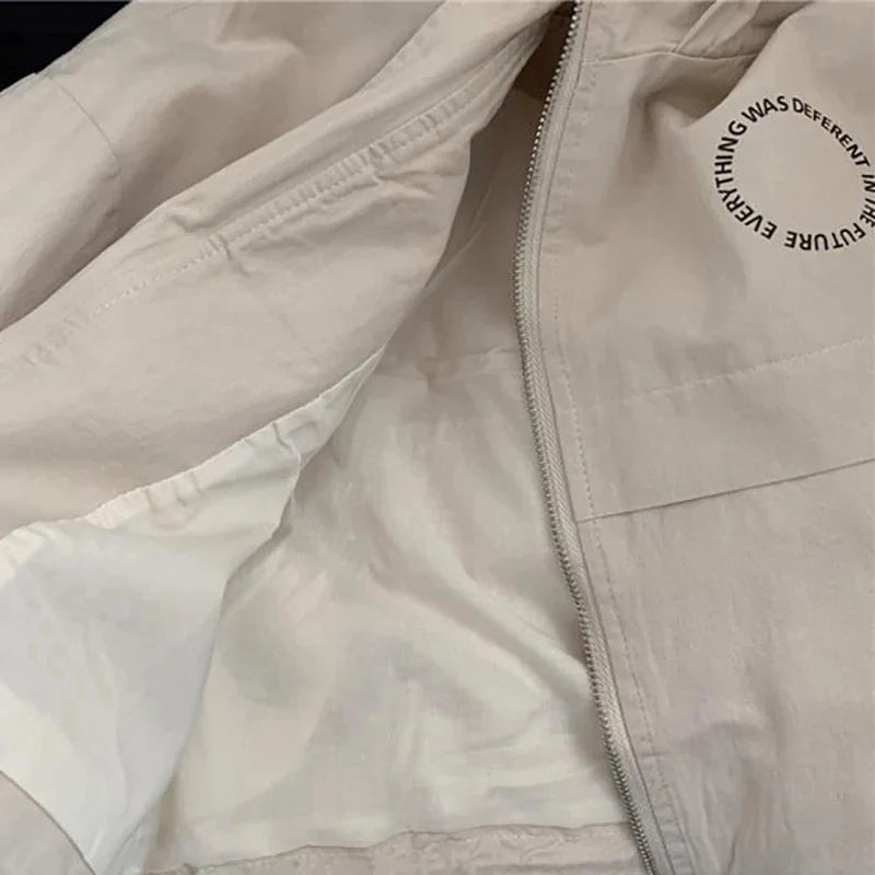 Vindjacka med huva – Conakry Unisex, Beige/Svart, Polyester, Storlek 2–6 år
