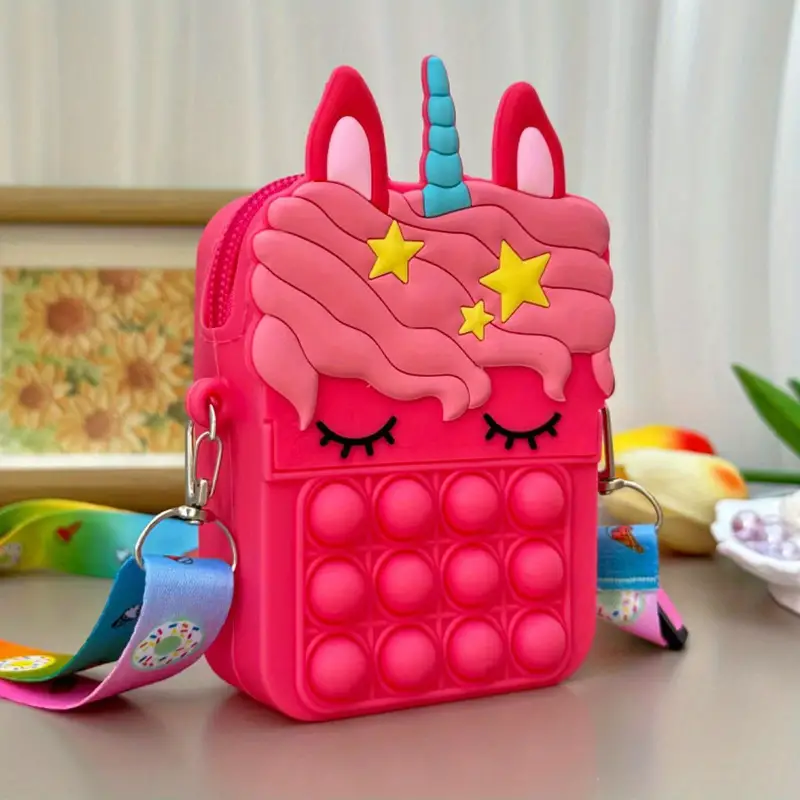 SparkleUnicorn Pop-it Ryggsäck – Magisk Enhörningväska för Barn | Stresslindrande & Lekfull