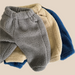 Teddyjoggingbyxa – Snuggle Unisex, Brun/Grå/Blå, Bomull, Storlek 0–6 år