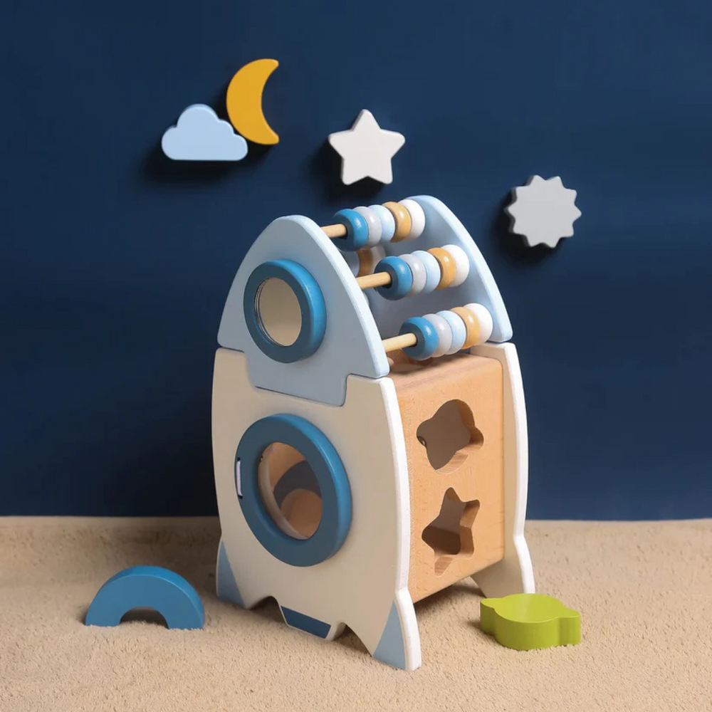 Pedagogiskt Trä-Rymdbyggklossar | SpaceBuild Kreativt & Montessori-leksaker