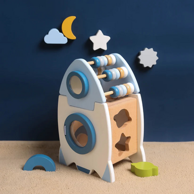 Pedagogiskt Trä-Rymdbyggklossar | SpaceBuild Kreativt & Montessori-leksaker