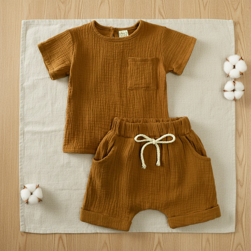 Baby Sommar Outfit – Luftigt 2-Delars Klädesset | 3 mån – 3 år