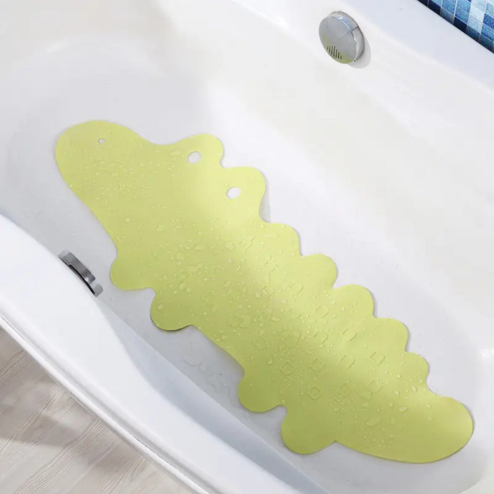 Säker Anti-Slip Badmatta för Barn | SplashSafe Krokodildesign | Stabil & Hållbar