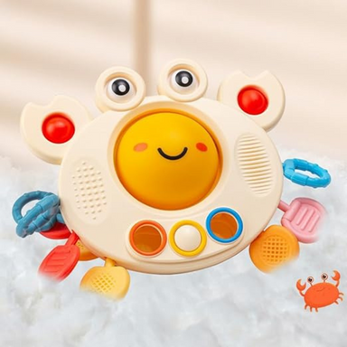 Baby Silikon Snörleksak | SensyCrab Motoriktränare 0–4 År
