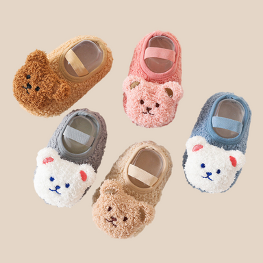 Babytossor – TeddyToes Unisex, Blå/Grå/Brun/Beige/Rosa, Storlek 0–3 år