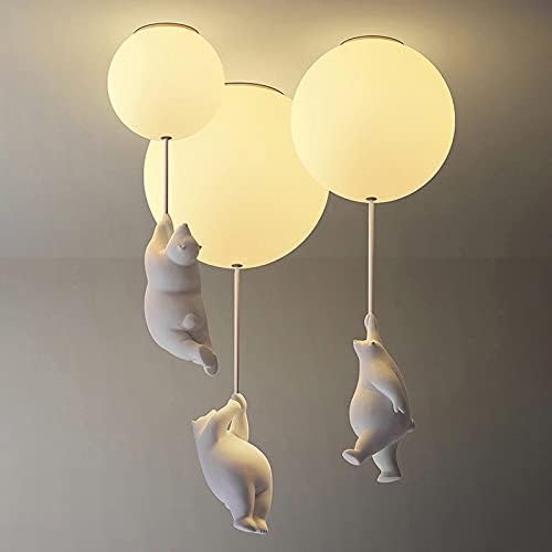 Barnrum taklampa med björnar och ballonger – stämningsfull belysning