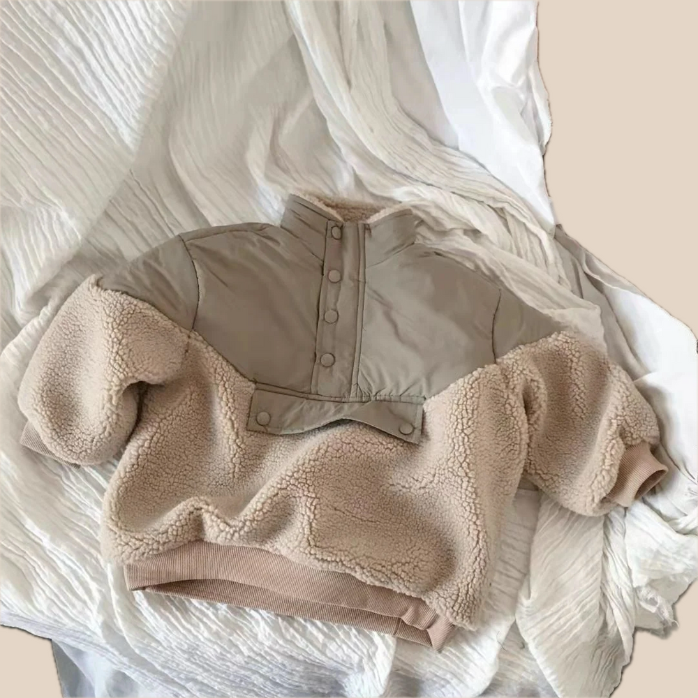 Teddytröja – Oli Unisex, grön, bomull, storlek 0–6 år