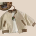 Jacka med ribbad struktur – Monro Unisex, beige/khaki bomull, storlek 1–8 år
