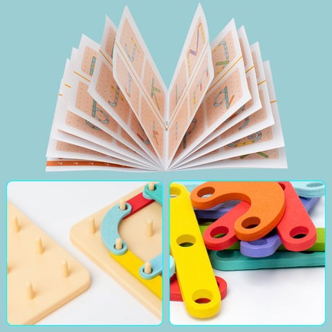 CreatiBoard Montessori Pusselbräde för Barn – Pedagogiskt Träleksak för Kreativitet och Färdigheter