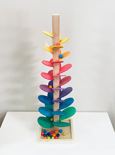 Trämusikträd med Kulbana – Pedagogiskt Leksak för Barn | MelodySprout 71 cm