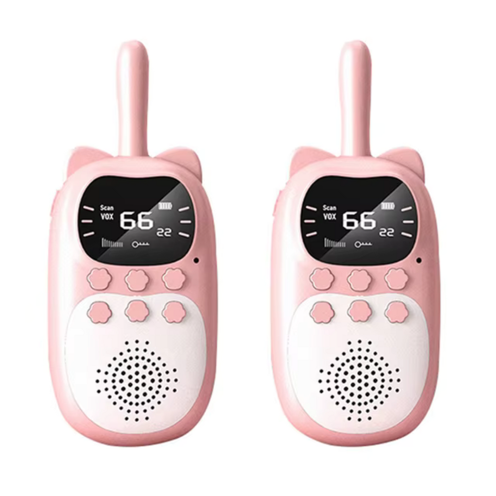 Walkie-talkies för barn – Uppladdningsbart set med räckvidd upp till 3 km