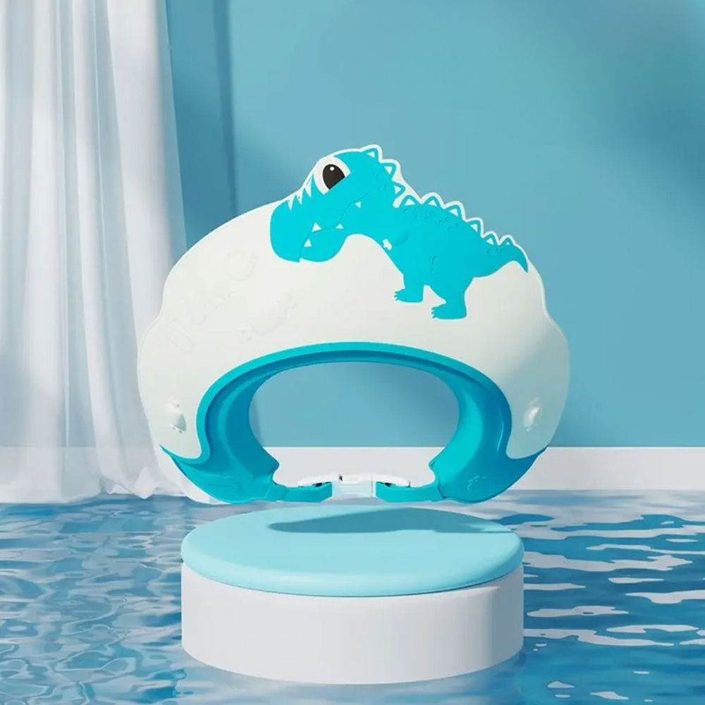 DinoSplash Baby Badmössa – Skydd mot Schampo och Vatten för Babys och Småbarn