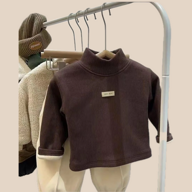 Polotröja – Tori Unisex, Grå/Brun/Vit/Svart, Bomull, Storlek 0–7 år