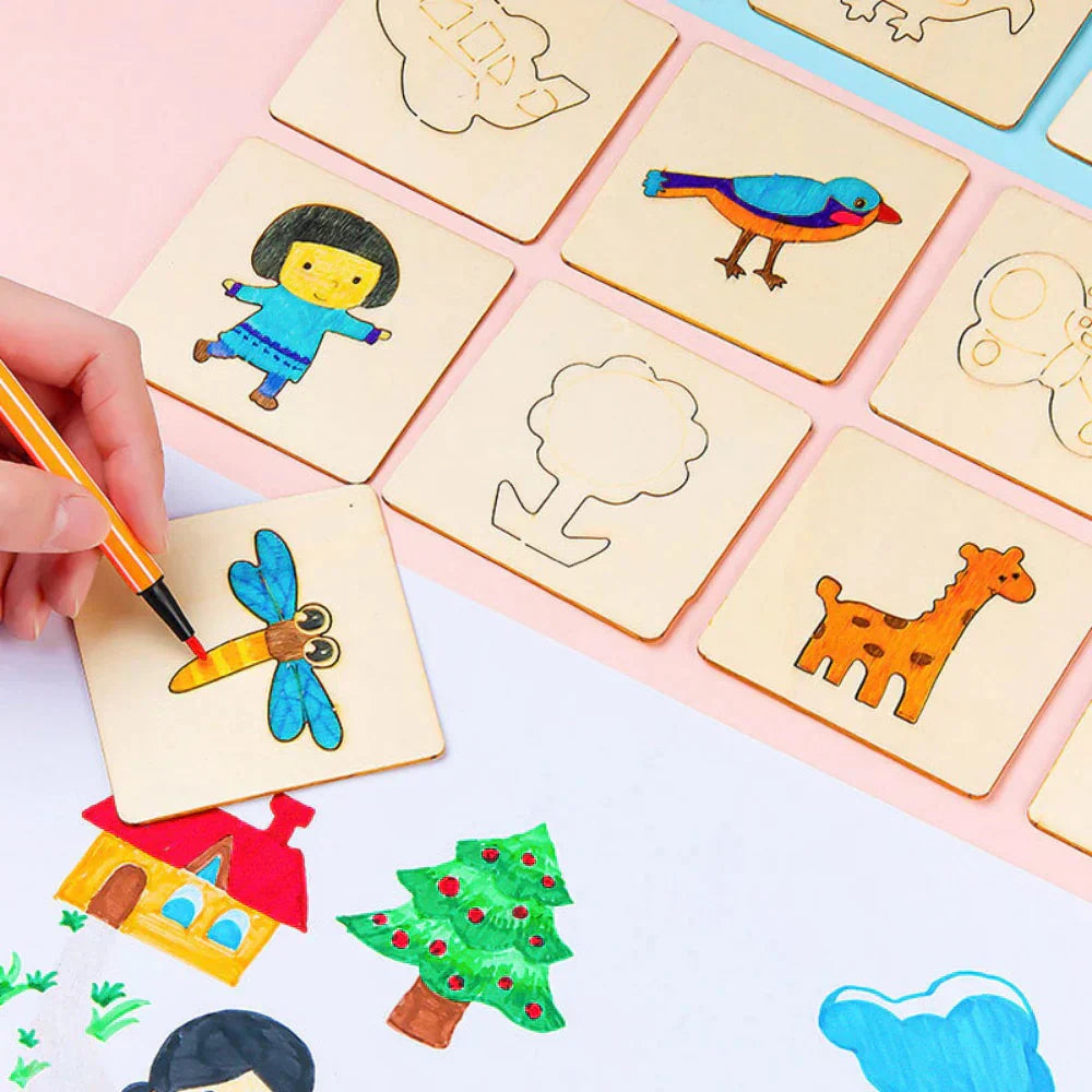 Ritglädje för barn – 20x Schablonset | Kreativt & Pedagogiskt Leksak