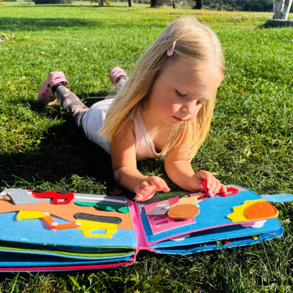 Montessori Aktivitetsbok för Småbarn – Pedagogisk & Resvänlig Leksak 2–5 År