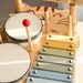 Trumset i trä för småbarn | Pedagogiskt musikskoj | Köp Rytmo Drumset