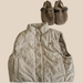 Bodywarmer – Little Voyager Unisex, Blå/Beige, Bomull, Storlek 0–6 år