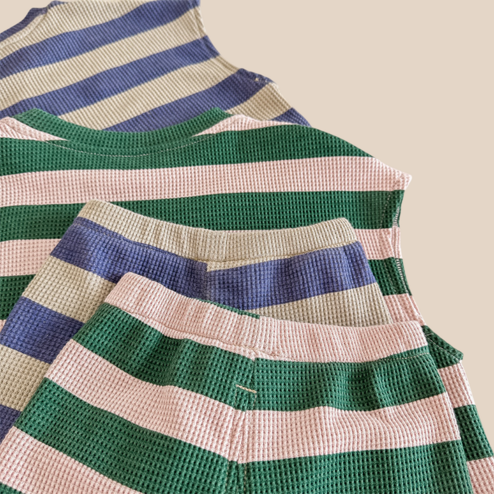 Ribb Sommarset – Little Waves Unisex, Blå/Grön, Bomull, 0–6 år