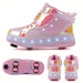 GlowSkate LED Rullskridsko Sneakers med Vingar – Flickor | Stl. 29-37