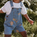 Barnshorts med Hängslen och Citronmönster – Somriga Dungaree-Shorts i Bomull (0–7 år)