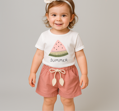Sommrig Flickset – Bekväm Bomull | Luna & Fleur Kläder Storlek 1–4 år