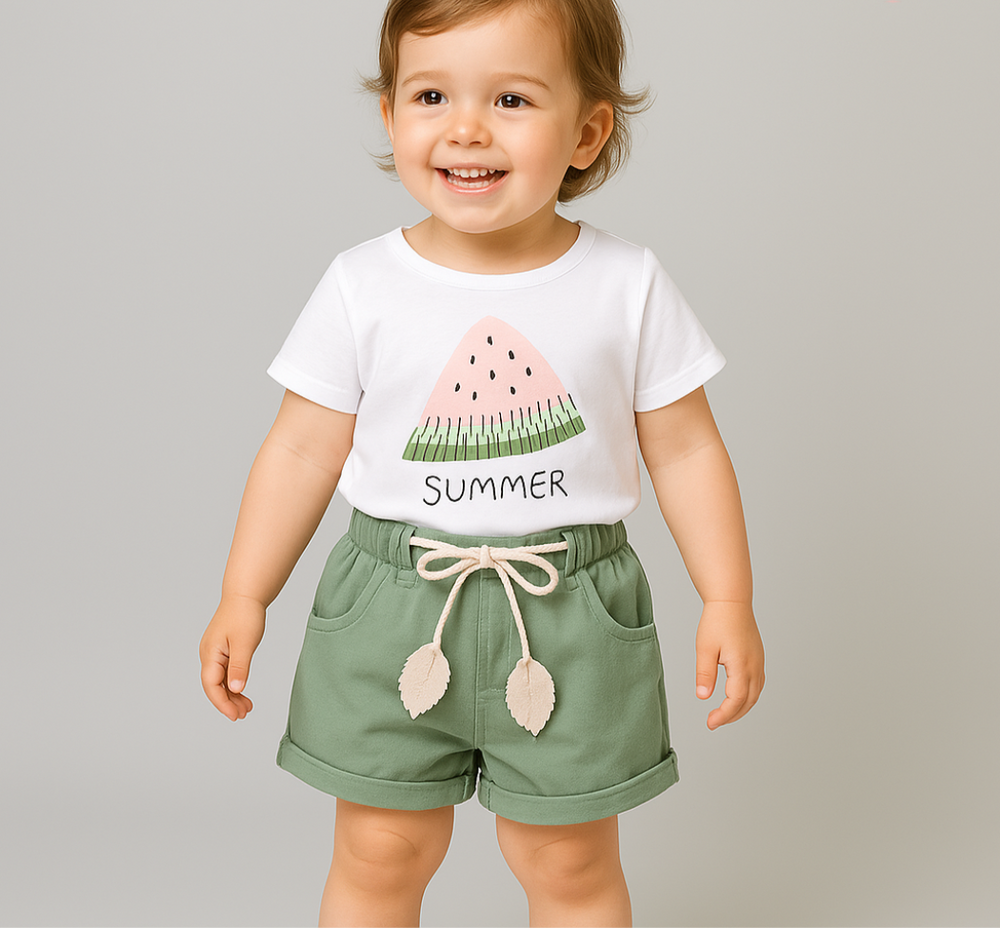 Sommrig Flickset – Bekväm Bomull | Luna & Fleur Kläder Storlek 1–4 år