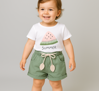 Sommrig Flickset – Bekväm Bomull | Luna & Fleur Kläder Storlek 1–4 år