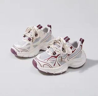 Bordeaux Barnsneakers utan Snören – Storlek 26-33 | Andningsbart & Lättviktigt | Unisex Slip-on Skor