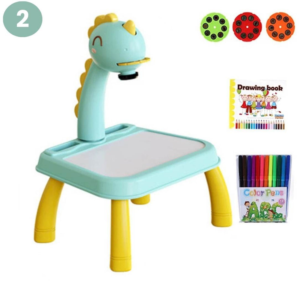 ArtLight Ritbord med Projektor för Barn – Kreativ och Pedagogisk Leksak för 3+ År med Projektor och Tuscher