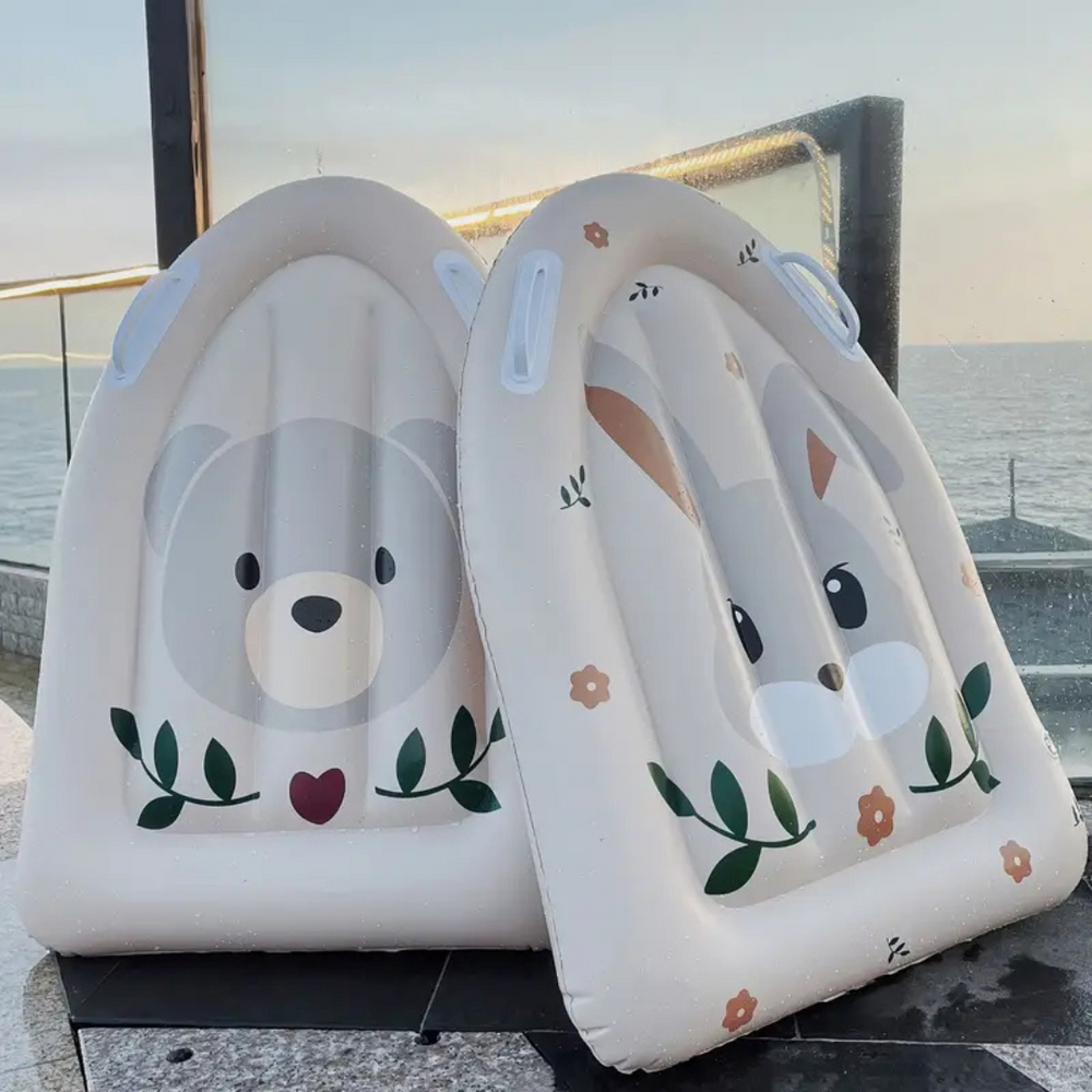 Barnens uppblåsbara surfbräda med handtag | Cartoon simbräda för strand och pool – SplashJoy
