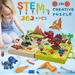 DinoBuilder Byggleksaksset – Kreativt Pedagogiskt Leksak med Fungerande Verktyg och Dino-designs