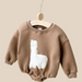 Bodysuit Romper med Lamamönster – Baby, Beige/Brun, Bomull, Storlek 0–1,5 år