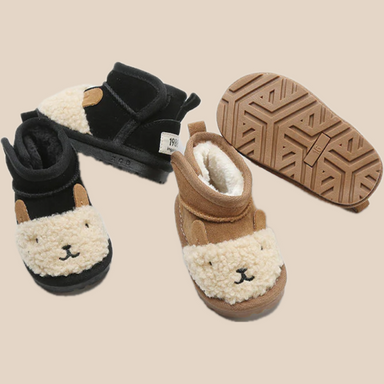 Ankelstövel med Tecknat Motiv – Nico Unisex, Brun/Svart, Mocka, Storlek 18–39